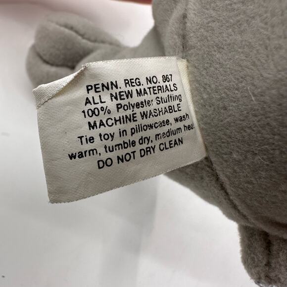 Pound Puppies Newborns Gray Puppy Vintage 80s Tonka Dog Plush Stuffed Animal Toy - Picture 6 of 8